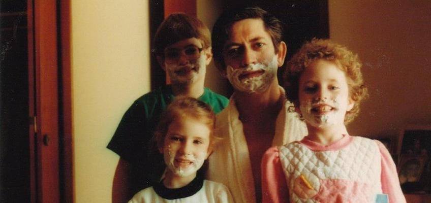 Bob Ahart shown years ago with his three young children Paul, Hilary, and Catherine, He and wife Paula now also have three grandchildren.